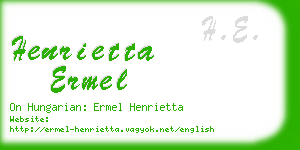 henrietta ermel business card